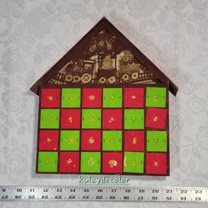 Wooden Advent Calendar with 24 Drawers Christmas Countdown Holiday Decor